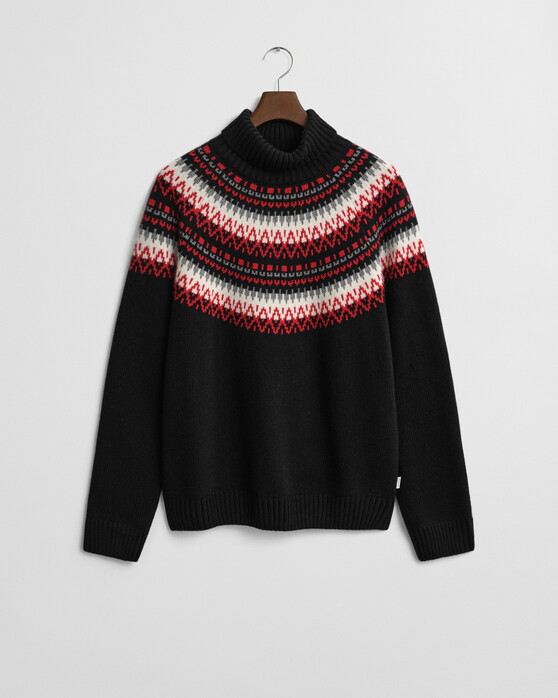 Gant Fair Isle Pattern Trui Zwart