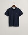 Gant Fine Shield Embroidery Uni V-Neck T-Shirt Avond Blauw