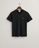 Gant Fine Shield Embroidery Uni V-Neck T-Shirt Black