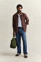 Gant Fine Shield Embroidery Uni V-Neck T-Shirt Fresh Blue