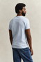 Gant Fine Shield Embroidery Uni V-Neck T-Shirt Fresh Blue
