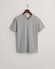 Gant Fine Shield Embroidery Uni V-Neck T-Shirt Grey Melange