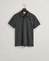 Gant Fine Shield Short Sleeve Piqué Uni Polo Antraciet Melange
