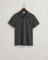 Gant Fine Shield Short Sleeve Piqué Uni Polo Antraciet Melange
