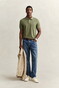 Gant Fine Shield Short Sleeve Piqué Uni Polo Dry Herb Green