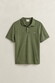 Gant Fine Shield Short Sleeve Piqué Uni Polo Dry Herb Green