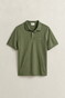 Gant Fine Shield Short Sleeve Piqué Uni Polo Dry Herb Green