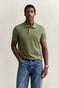 Gant Fine Shield Short Sleeve Piqué Uni Polo Dry Herb Green