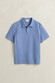 Gant Fine Shield Short Sleeve Piqué Uni Polo Faded Denim