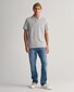 Gant Fine Shield Short Sleeve Piqué Uni Polo Grijs Melange