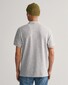 Gant Fine Shield Short Sleeve Piqué Uni Polo Grijs Melange
