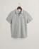 Gant Fine Shield Short Sleeve Piqué Uni Polo Grijs Melange