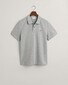 Gant Fine Shield Short Sleeve Piqué Uni Polo Grijs Melange