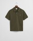 Gant Fine Shield Short Sleeve Piqué Uni Polo Khaki Green Melange
