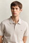 Gant Fine Shield Short Sleeve Piqué Uni Polo Oat Melange