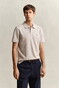 Gant Fine Shield Short Sleeve Piqué Uni Polo Oat Melange