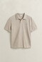 Gant Fine Shield Short Sleeve Piqué Uni Polo Oat Melange
