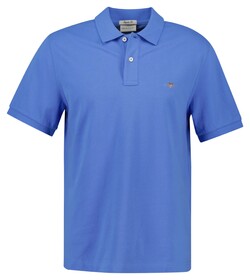 Gant Fine Shield Short Sleeve Piqué Uni Polo Perfect Blue
