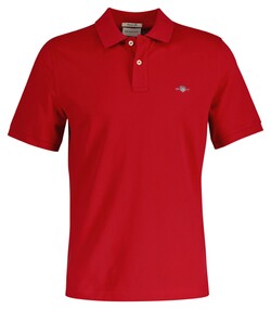 Gant Fine Shield Short Sleeve Piqué Uni Polo Ruby Red