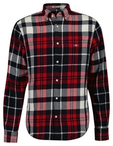 Gant Flanel Check Button-Down Shirt Ruby Red