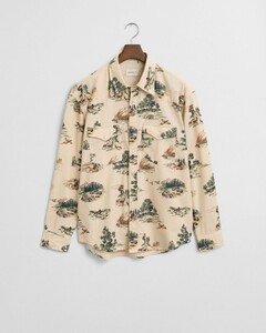 Gant Forest Pattern Rodeo Overhemd Ivory White