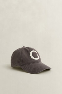 Gant G-Badge Moleskin Cap Dusky Anthracite