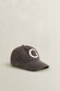 Gant G-Badge Moleskin Cap Dusky Anthracite