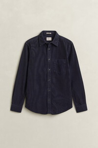 Gant Garment Dyed Corduroy Shirt Evening Blue