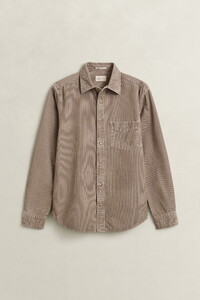 Gant Garment Dyed Corduroy Shirt Mist Taupe