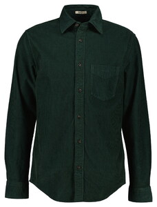 Gant Garment Dyed Corduroy Shirt Tartan Green