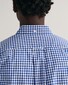 Gant Gingham Check Poplin Button Down Overhemd College Blue