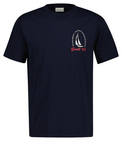 Gant Graphic 49 Short Sleeve T-Shirt Avond Blauw