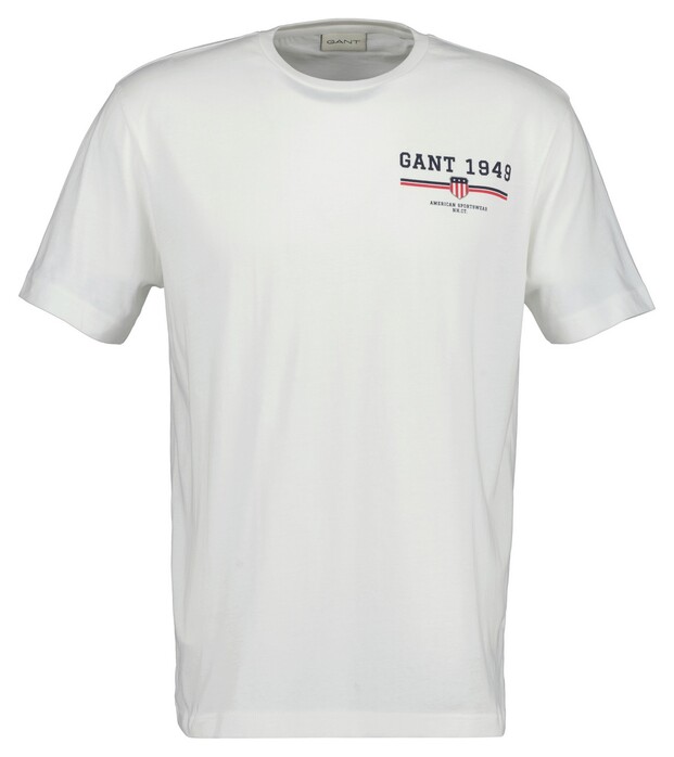 Gant Graphic Crew Neck Short Sleeve T-Shirt Eggshell