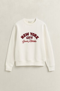 Gant Graphic Crew Neck Sweat New York City Trui Cream