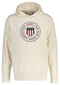 Gant Graphic Hoodie New Haven Connecticut 1949 Trui Cream