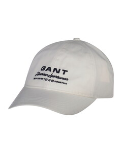 Gant Graphic New Haven 1949 Cotton Twill Cap Eggshell