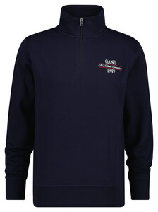 Gant Graphic New Haven Connecticut 1949 Half Zip Trui Avond Blauw