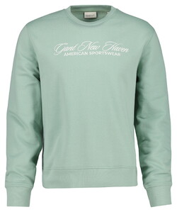 Gant Graphic New Haven Crew Neck Sweat Organic Cotton Trui Surplus Mint