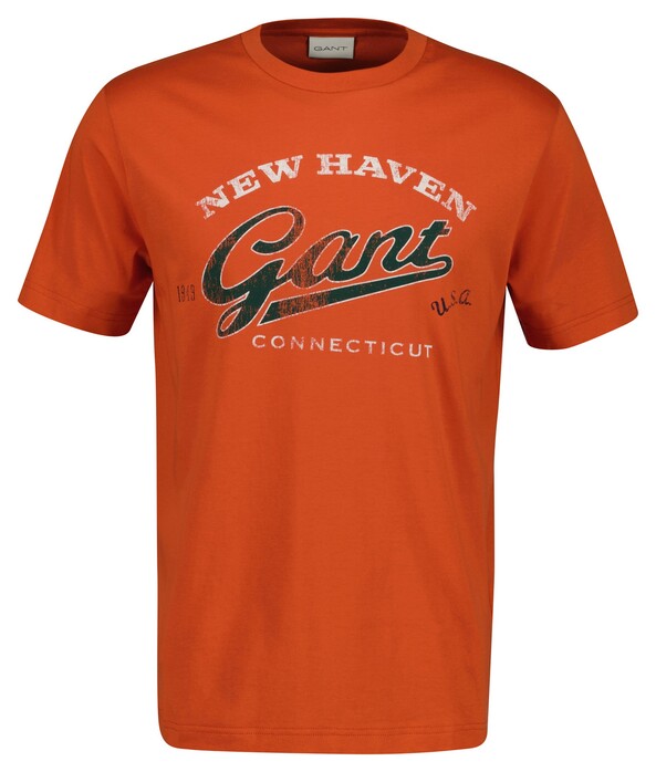 Gant Graphic Short Sleeve 1949 USA T-Shirt Deep Orange