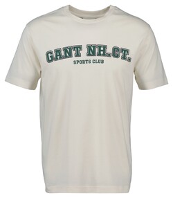 Gant Graphic Short Sleeve NHCT Sports Club T-Shirt Cream