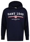 Gant Graphic Sweat Hoodie Trui Avond Blauw