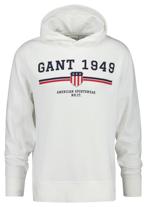 Gant Graphic Sweat Hoodie Trui Eggshell