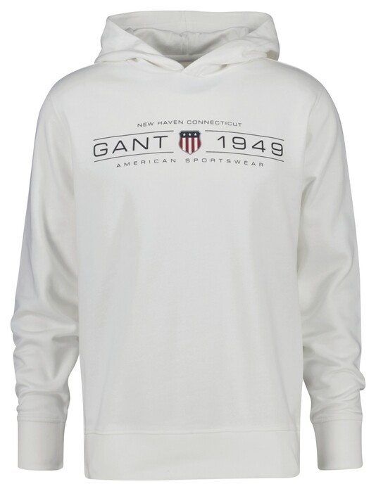 Gant Graphic Sweat Hoodie Trui Eggshell