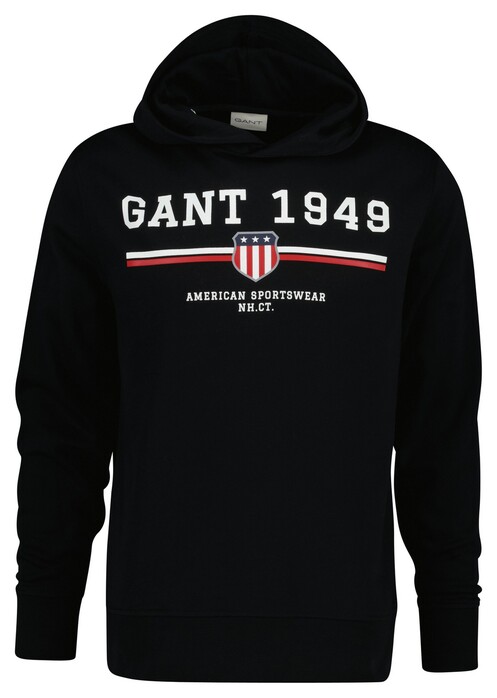 Gant Graphic Sweat Hoodie Trui Zwart