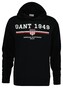 Gant Graphic Sweat Hoodie Trui Zwart