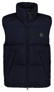 Gant High Neck Down Puffer Vest Body-Warmer Avond Blauw