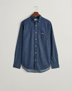 Gant Indigo Chambray Button Down Shirt Dark Indigo