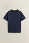Gant Interlock Short Sleeve Crew Neck T-Shirt Evening Blue