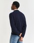 Gant Italian Wool Blend Argyle Crew Neck Trui Dark Navy Melange