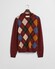 Gant Italian Wool Blend Argyle Crew Neck Trui Winter Wine